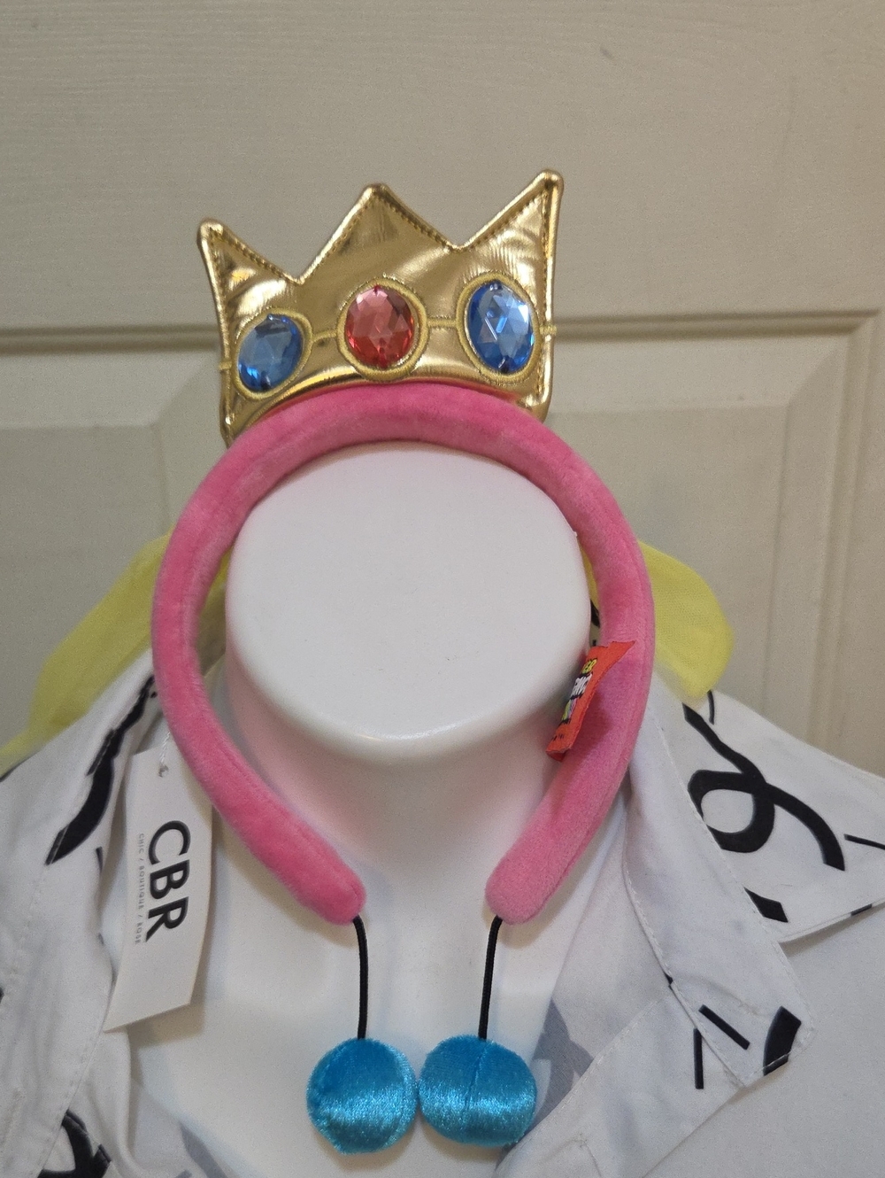 Nintendo Pink Headband with Gold Crown and Blue/Red Gems